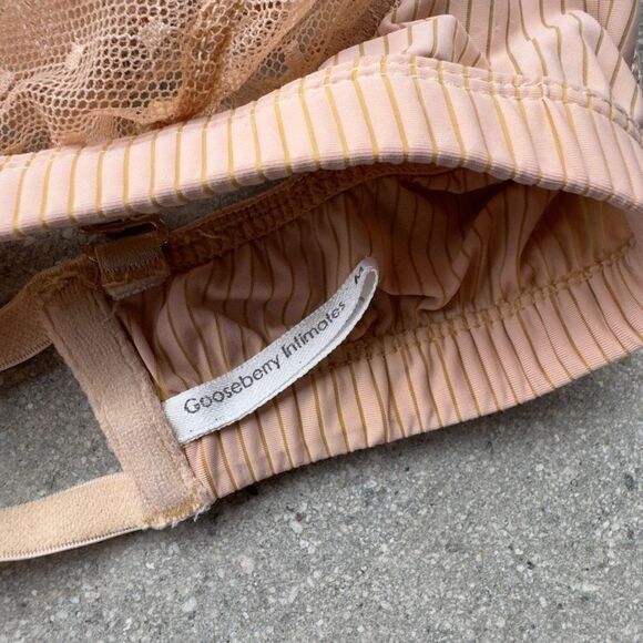 GOOSEBERRY INTIMATES TAN BALCONETTE BRA SZ M - Picture 4 of 4